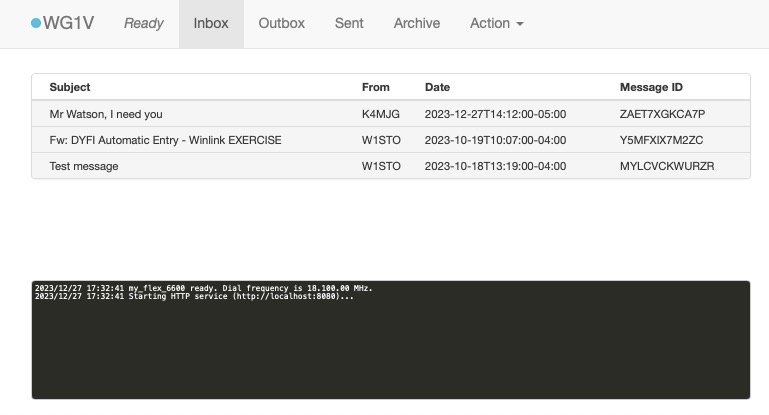 Figure 15: The pat web GUI.